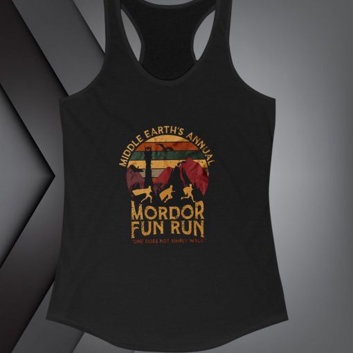 Vintage Middle Earth'S Annual Mordor Fun Run One Does Not Simply Walk tanktop