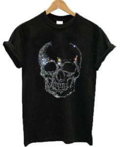 Skull Rhinestone T-shirt pu