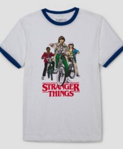 Stranger Things Group Shot Ringer T-shirt pu