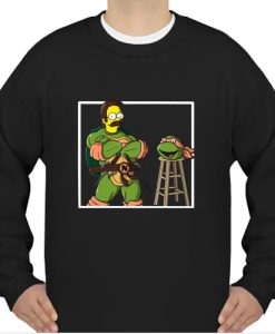 Ned Flanders in a Teenage Mutant Ninja Turtle sweatshirt NF