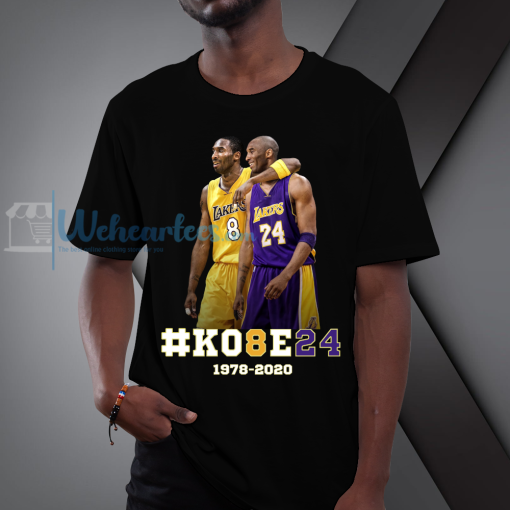 Kobe Bryant Basketball Tribute Los Angeles Number 24 8 t-shirt NF