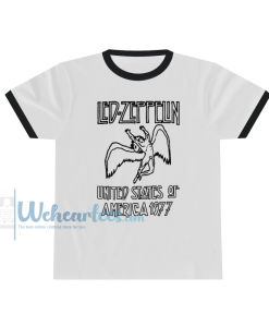 Led Zeppelin United States Of America 1977 Ringer Shirt