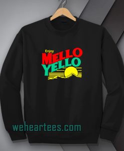 80's Retro Enjoy Mellow Yellow Drink Sweatshirt
