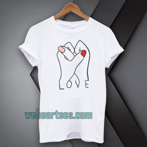 LOVE HANDS FINGER T-SHIRT