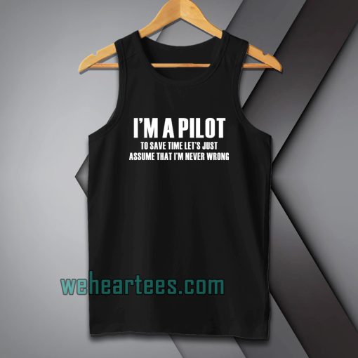i'am Pilot Aviation Flight School tanktop
