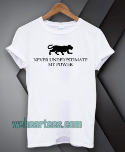 never underestimate my power t-shirt