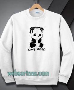 panda-love-music-ringer-Sweatshirt