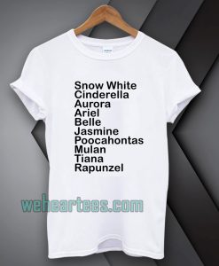 Disney Princeses T-shirt unisex TPKJ1