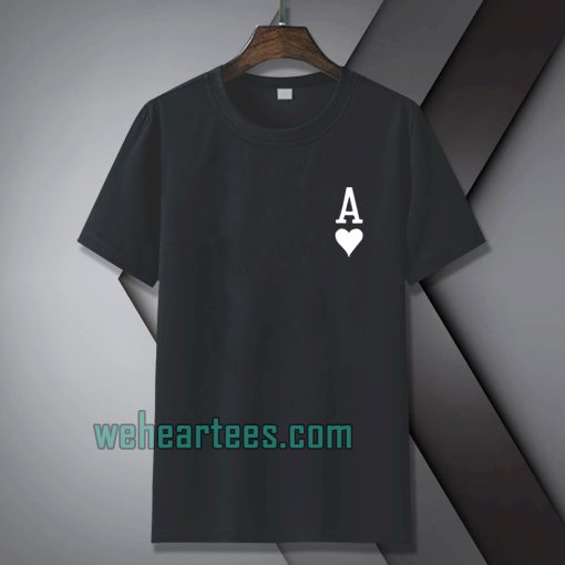 Ace of hearts poker t-shirt TPKJ1