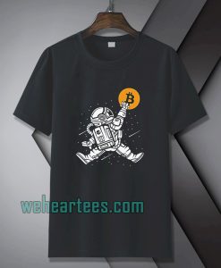 Bitcoin to The Moon Spaceman T-Shirt TPKJ1