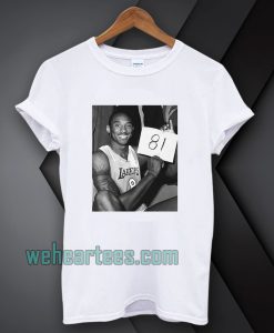 KOBE BRYANT 81 POINTS WHITE T-SHIRT TPKJ1