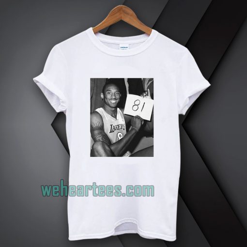 KOBE BRYANT 81 POINTS WHITE T-SHIRT TPKJ1