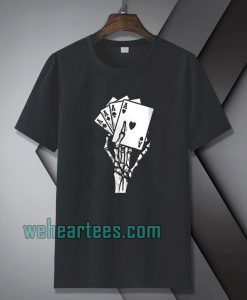 Poker Skeleton Hand Graphics Street T-shirts TPKJ1