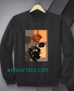 Rose Floral Print Sweatshirt TPKJ1