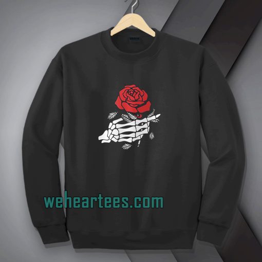 Rose Floral Print Sweatshirt TPKJ1