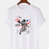Astronaut Print Loose Short Sleeve T-Shirts TPKJ1