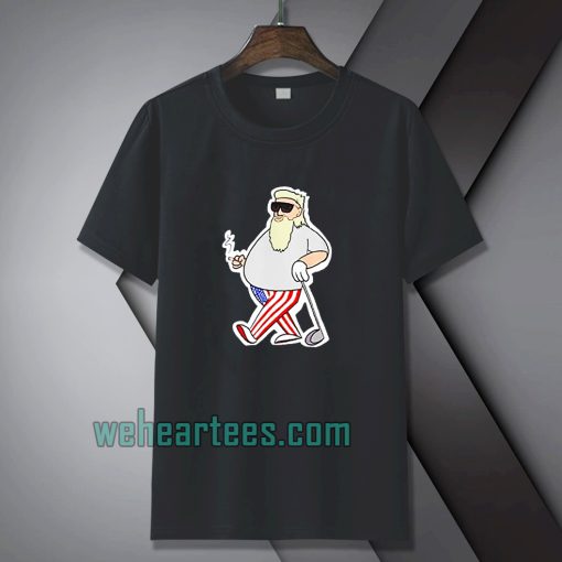 Smokin’ John Daly Sticker T-Shirt TPKJ1