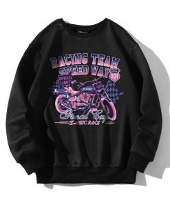 Motorcycle And Letter Graphic Thermal Lined Sweatshirt TPKJ1