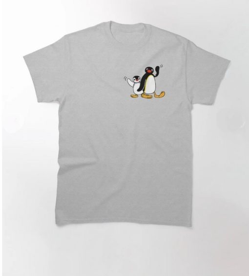 Angry Pingu waving penguin Cute T-shirt AL