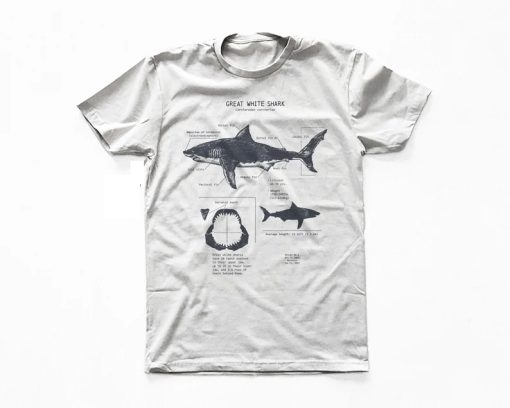 Great White Shark Anatomy T-shirt AL