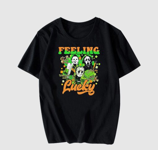 Horror feeling lucky St Patrick's Day T-shirt AL