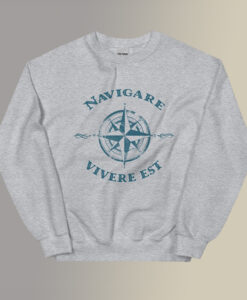 Vintage Navigare Vivere Est Compass Sweatshirt AL